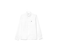 Lacoste Herren Oberhemd Langarm CH5692, Männer Hemd,Button-down,einfarbig,Regular Fit,Weiß,42