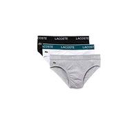 Lacoste Herren Pack De 3 Slips Unterhose Not Applicable, Schwarz (Noir/Blanc-Argent Chiné Nua), Small
