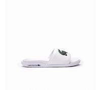 Lacoste Herren Pantoletten Croco DUALISTE 0922 1 CMA, Männer Slipper,Sandalen,Freizeitschuhe,Schlupfschuhe,Mules,Weiss/DUNKELGRÜN (1R5),40.5 EU / 7 UK