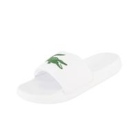 Lacoste Herren Pantoletten Serve Slide 1.0 123 1 CMA, Männer Slipper,Slides,Slip-ons,Backless Slipper,Gartenschuhe,Weiss/GRÜN (082),39.5 EU / 6 UK