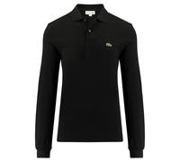 Lacoste Long Sleeved Ribbed Collar Shirt Schwarz in Größe 2XL