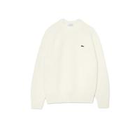Lacoste Regular Fit Strickpullover aus reiner Wolle in Offwhite, Größe L