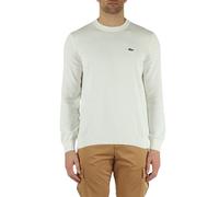 Lacoste Herren Pullover Rundhals AH0128, Männer Basic Strickpulli,Regular Fit,Weiß,6 (XL)