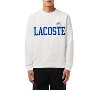 Lacoste Crew Neck Sweater mit Label-Druck in Weiß, Größe XL
