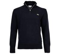 LACOSTE Herren Pullover - Troyer-Kragen, Rippstrick, Wolle Dunkelblau 4XL