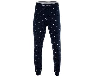 LACOSTE Herren Schlafhose - Loungewear, Pyjama Hose, lang, Logo Blau L