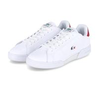 Lacoste Carnaby Cup Leather Sneaker reinweiß/rot - 43