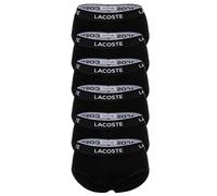 LACOSTE Herren Slips, 6er Pack - Casual, Briefs, Cotton Stretch, Logobund XXL Schwarz