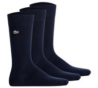 LACOSTE Herren Socken, 3er Pack - Socks, Business, Baumwoll-Mix, Logo, einfarbig 43-46 Blau