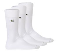 LACOSTE Herren Socken, 3er Pack - Socks, Business, Baumwoll-Mix, Logo, einfarbig Weiß 43-46