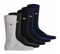 Lacoste Unisex Bio-Baumwoll-Socken im 5-er Pack - Navy Blau / Heidekraut Grau / Grau / Schwarz Size 39/42 Blau