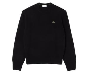 LACOSTE Herren Strickpullover, Merinowolle - Monochrome Carded Wool Jersey Crew Neck Sweater, Regular Fit Schwarz / XL XL Schwarz