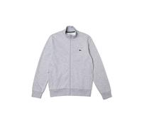 Lacoste Herren Sweatjacke SH9622 mit Stehkragen, Zipper, Baumwoll-Mix Grau 3XL