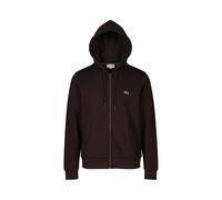 Lacoste Regular Fit Sweatjacke aus Baumwoll-Mix in Dunkelbraun, Größe M
