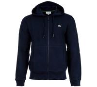 LACOSTE Herren Sweatjacke mit Kapuze - Zipper, aufgerautes Fleece Blau / M M Blau