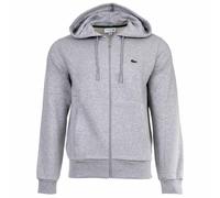 LACOSTE Herren Sweatjacke mit Kapuze - Zipper, aufgerautes Fleece Grau / 3XL XXXL Grau