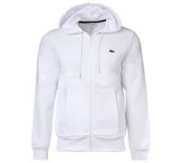 Lacoste Classic Fit Sweatjacke mit Kapuze in Weiß, Größe XXXL, Artikelnr. 1623425XXXL Weiß XXXL 84% Baumwolle, 16% Polyester