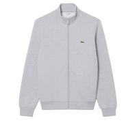 LACOSTE Herren Sweatjacke mit Stehkragen - Zipped Fleece Sweatshirt, Regular Fit Hellgrau / S S Grau
