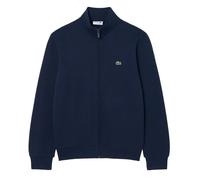 LACOSTE Herren Sweatjacke mit Stehkragen - Zipped Fleece Sweatshirt, Regular Fit M Blau