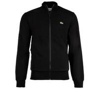 LACOSTE Herren Sweatjacke mit Stehkragen - Zipper, aufgerautes Fleece, Baumwoll-Mix Schwarz 2XL