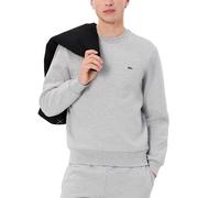 Lacoste Herren-Sweatshirt aus gebürsteter Bio-Baumwolle, Silberfarbenes Chine, 4X-Large