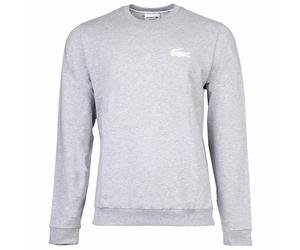 LACOSTE Herren Sweatshirt - Logo Print, Loungewear, Rundhals, Baumwoll-Mix Grau / XL XL Grau