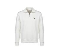 Lacoste Regular Fit Troyer aus reiner Baumwolle in Offwhite, Größe XL