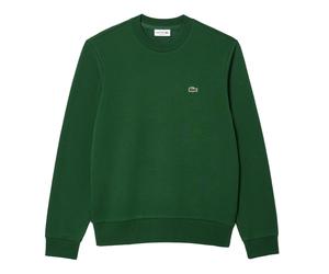 LACOSTE Herren Sweatshirt, Rundhals - Fleece, Classic Fit, Logo, Baumwoll-Mix Grün 4XL