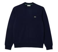 LACOSTE Herren Sweatshirt, Rundhals - Fleece, Classic Fit, Logo, Baumwoll-Mix L Blau