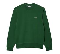LACOSTE Herren Sweatshirt, Rundhals - Fleece, Classic Fit, Logo, Baumwoll-Mix M Grün