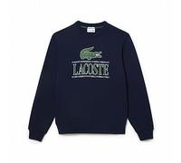Lacoste Herren Sweatshirt SH1228, Männer Pullover,sportlicher Sweater,Logo,Regular Fit,Blau,M