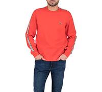 Lacoste Herren Sweatshirt SH5073, Männer Pullover,sportlicher Sweater,Logo,Regular Fit,Rot,7