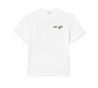 Lacoste Herren-T-Shirt aus schwerer Baumwolle mit Rückenaufdruck, Weiß, XXL