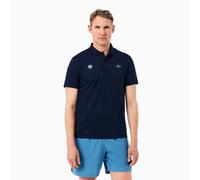 Lacoste Herren T-Shirt Lacoste Roland Garros Performance Short Sleeved Ribbed Collar Shirt Navy Blue S