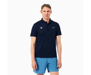 Lacoste Herren T-Shirt Lacoste Roland Garros Performance Short Sleeved Ribbed Collar Shirt Navy Blue M