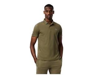 Lacoste Herren T-Shirt Lacoste Ultra-Dry UPF30 Logo Stripe Sport Polo Olive M