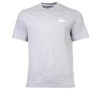 LACOSTE Herren T-Shirt - Loungewear, Rundhals, Logo, Baumwolle, einfarbig M Grau