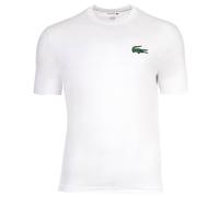 LACOSTE Herren T-Shirt - Loungewear, Rundhals, Logo, Baumwolle, einfarbig Weiß / L L Weiß
