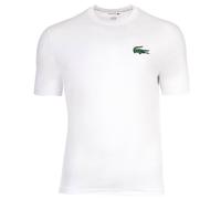LACOSTE Herren T-Shirt - Loungewear, Rundhals, Logo, Baumwolle, einfarbig Weiß XL