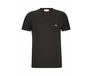 Lacoste Herren T-Shirt Rundhals TH2036, Männer Basic Tshirt,Tee,Regular Fit,Schwarz,4 (M)
