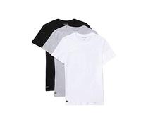Lacoste Herren T-Shirt Rundhals TH3321, Männer Basic Tshirt,Tee,Regular Fit,Weiß,XL