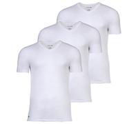 LACOSTE Herren T-Shirts, 3er Pack - Essentials, V-Ausschnitt, Slim Fit, Baumwolle, einfarbig Weiß 2XL