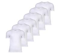 LACOSTE Herren T-Shirts, 6er Pack - Essentials, Rundhals, Slim Fit, Baumwolle, einfarbig Weiß / XL XL Weiß