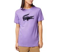 Lacoste Herren Th2042 Atmungsaktives Sport-T-Shirt, Violett/Marineblau, XXL