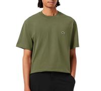 Lacoste T-Shirt mit Label-Patch in Oliv, Größe M