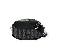 Lacoste Herren The Blend Small Monogram Canvas Crossbody Bag, Schwarz, Einheitsgröße, Schwarzes Monogramm, Einheitsgröße