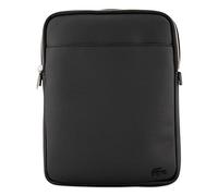 Lacoste Herren Umhängetasche M Flat Crossover Bag,Lederimitat (100% PVC), Handtasche Schultertasche,SCHWARZ (000),Einheitsgröße (One Size)