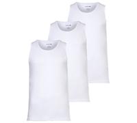 LACOSTE Herren Unterhemden, 3er Pack - Tank Top, Rundhals, Slim Fit, Baumwolle, einfarbig Weiß L