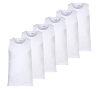 LACOSTE Herren Unterhemden, 6er Pack - Tank Top, Rundhals, Slim Fit, Baumwolle, einfarbig M Weiß