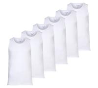 LACOSTE Herren Unterhemden, 6er Pack - Tank Top, Rundhals, Slim Fit, Baumwolle, einfarbig Weiß M